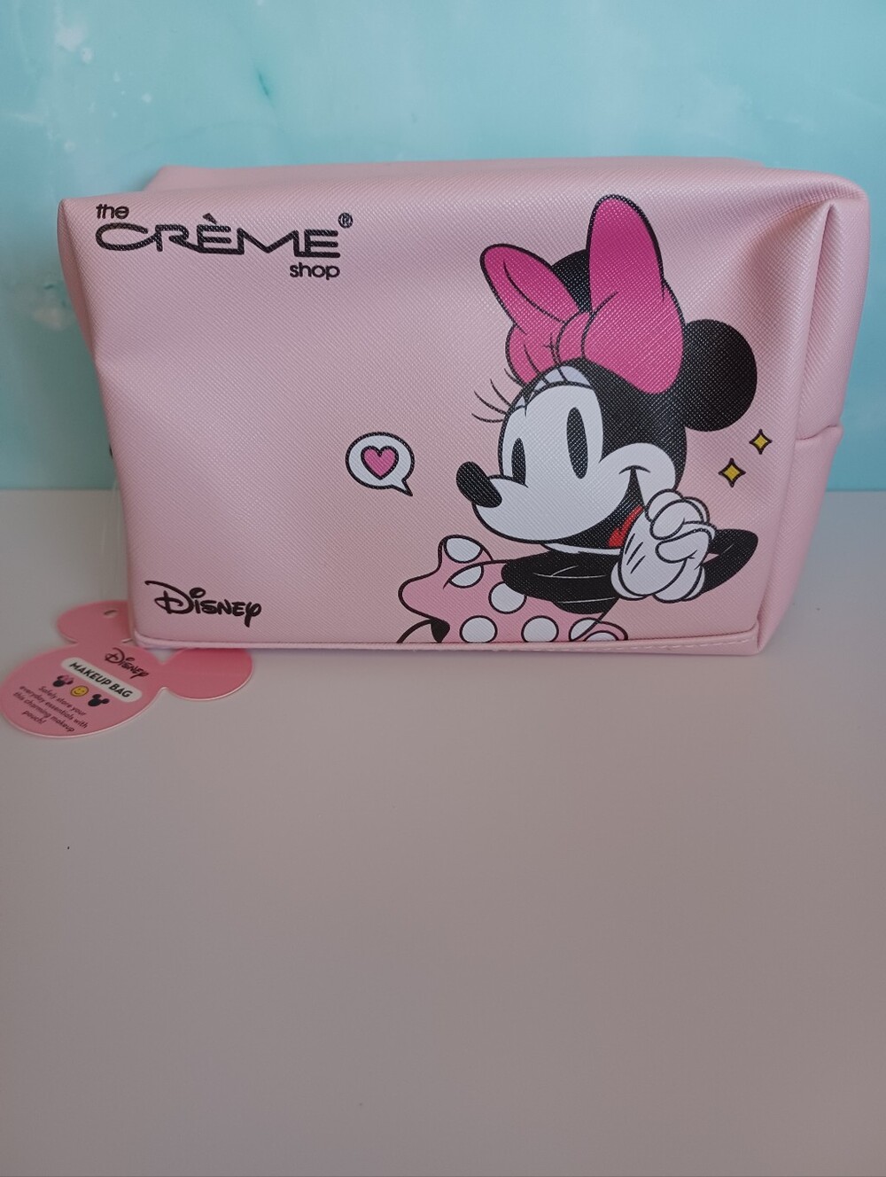 Creme Shop Disney Pink Minnie and Mickey Mouse Makeup Bag NEW